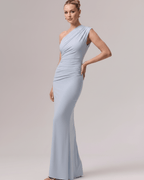Aurelia Maxi Dress - One-Shoulder, Stretch Jersey, Fluid Drape by Lauven for elevated occasions.