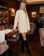 Eira Sweater by Lauven - Minimal cable-knit design, perfect for casual dining and modern styling.