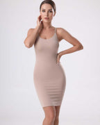 Lauven Elysia Mini Dress with ribbed knit, sleeveless, and side slit for a flattering fit.