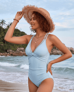 Aureline Set by Lauven — set, one-piece swim with V-neck, adjustable straps
