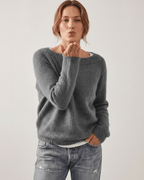 Veloura Sweater by Lauven — women’s relaxed knit sweater with soft brushed texture