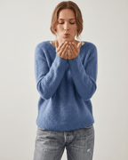 Veloura Sweater by Lauven — women’s relaxed knit sweater with soft brushed texture