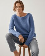 Veloura Sweater by Lauven — women’s relaxed knit sweater with soft brushed texture