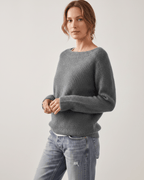 Veloura Sweater by Lauven — women’s relaxed knit sweater with soft brushed texture