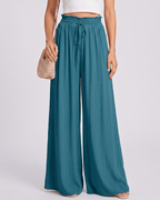 Selene Pants by Lauven — blue pants, high waist, casual