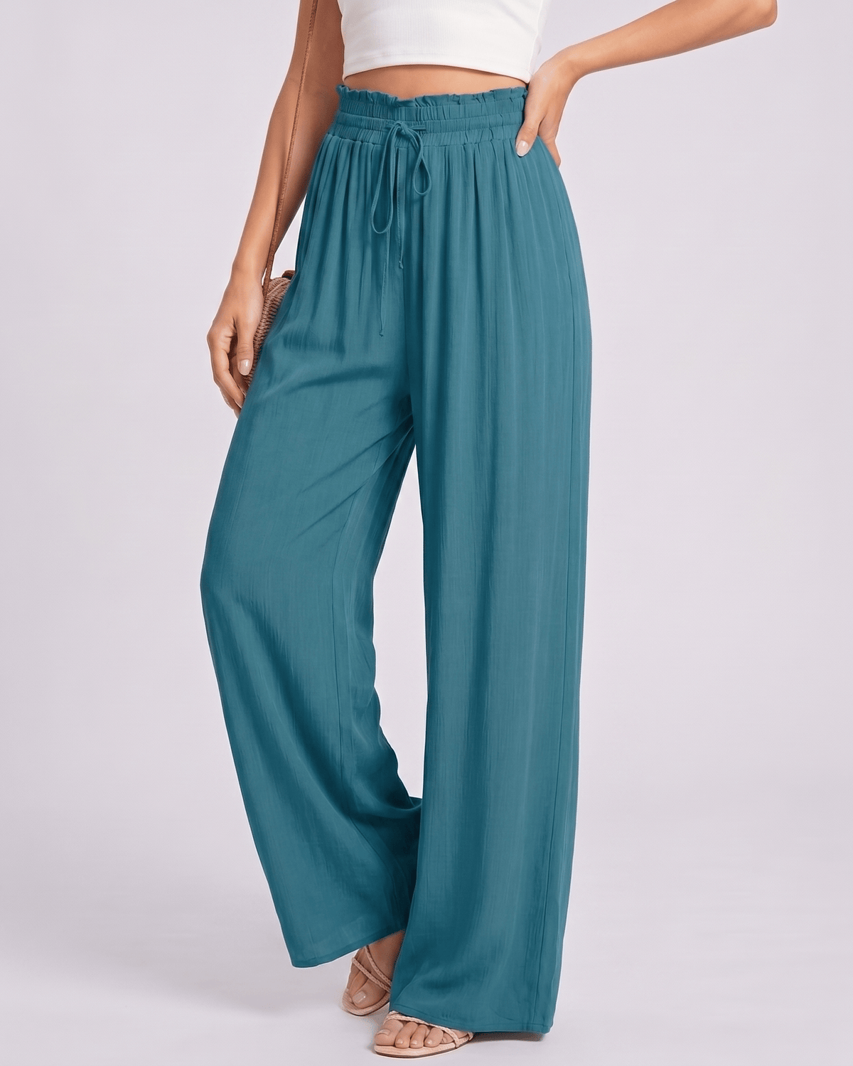 Selene Pants by Lauven — wide leg pants, high waist, casual