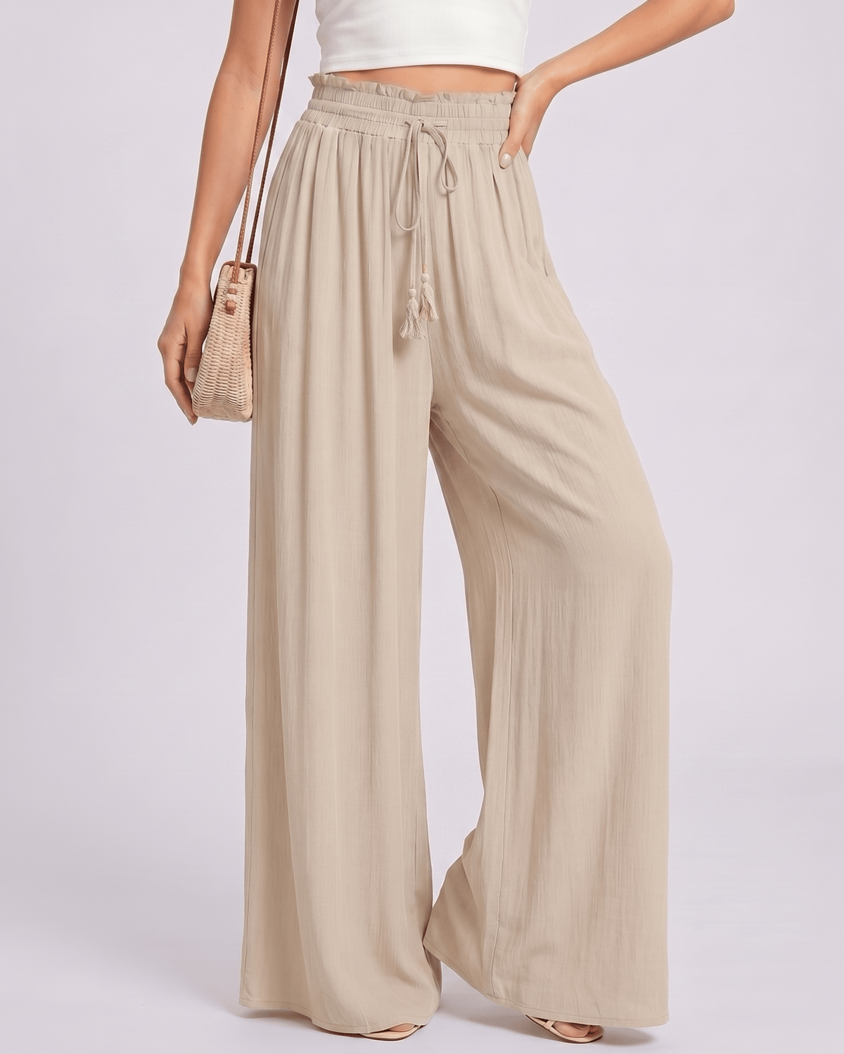 Selene Pants by Lauven — wide leg pants, high waist, casual