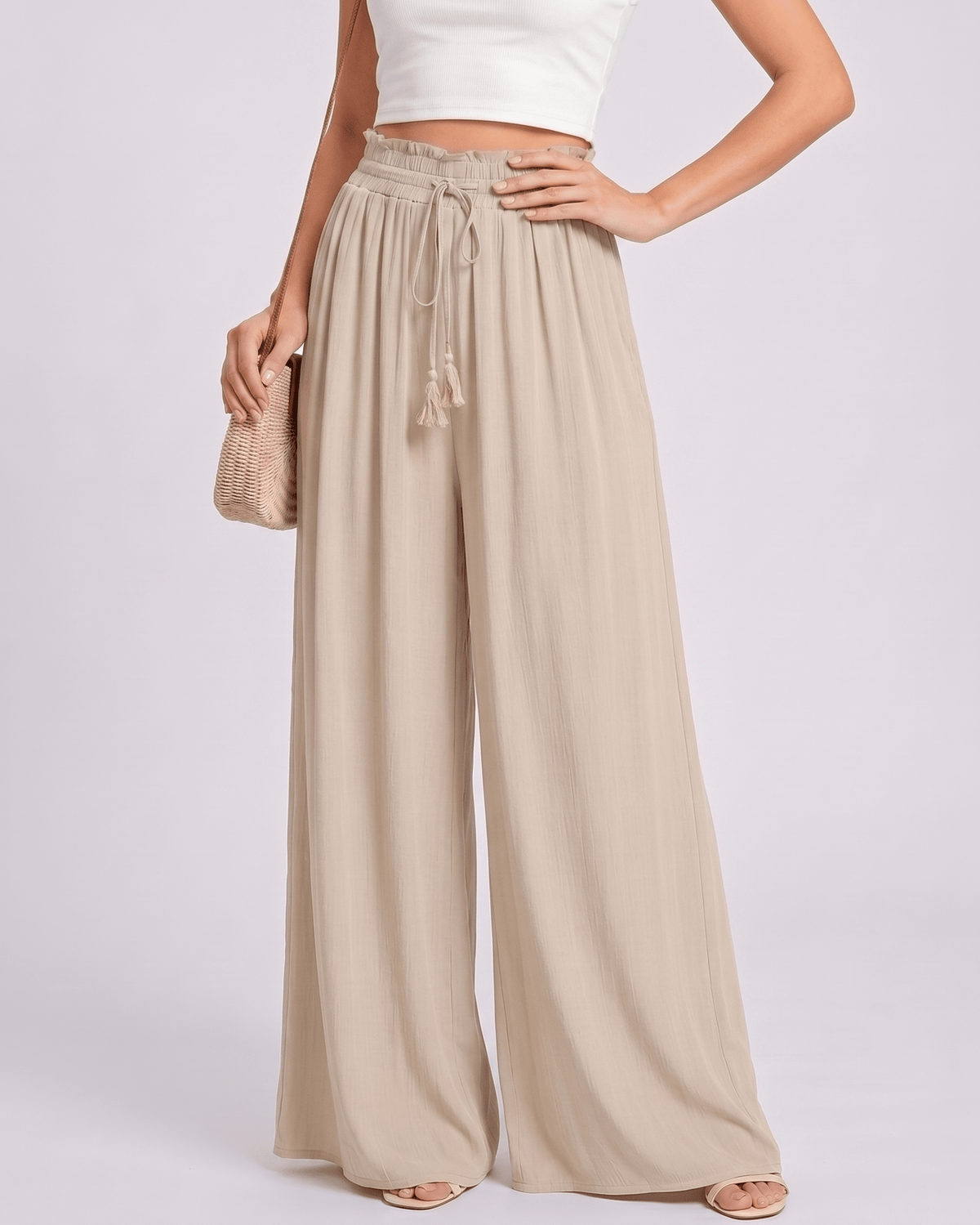 Selene Pants by Lauven — wide leg pants, high waist, casual