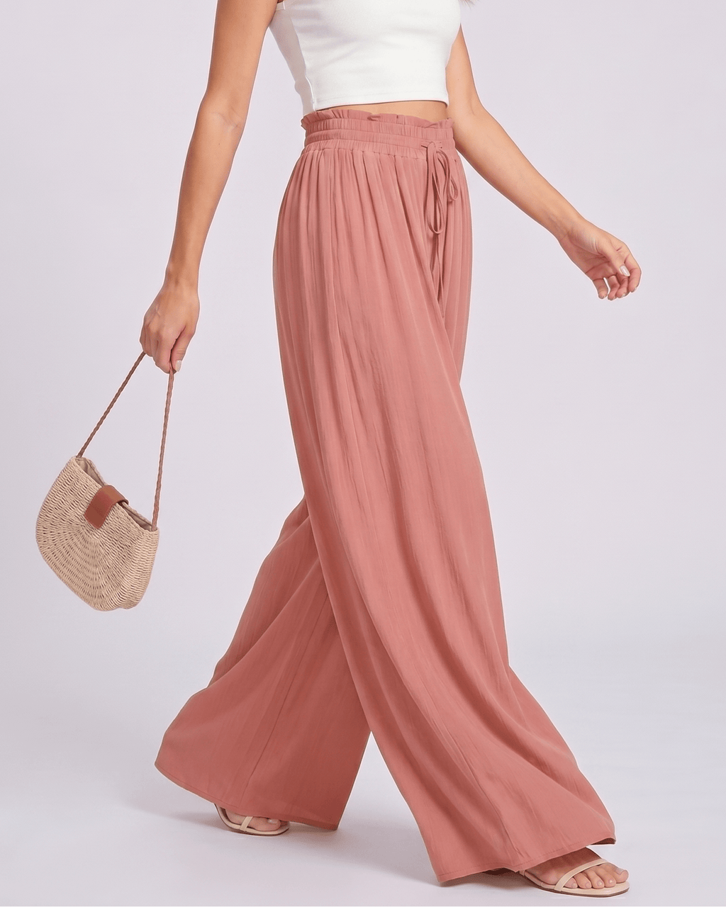 Selene Pants by Lauven — wide leg pants, high waist, casual