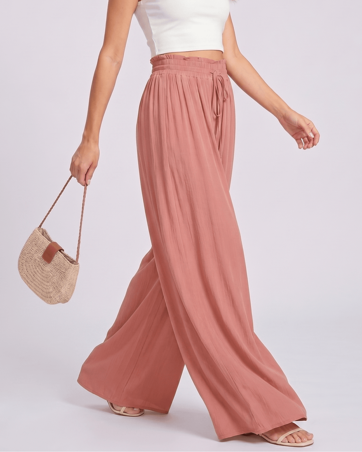 Selene Pants by Lauven — wide leg pants, high waist, casual