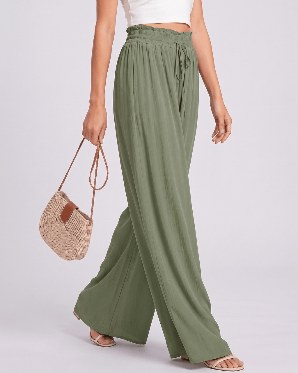 Selene Pants by Lauven — wide leg pants, high waist, casual