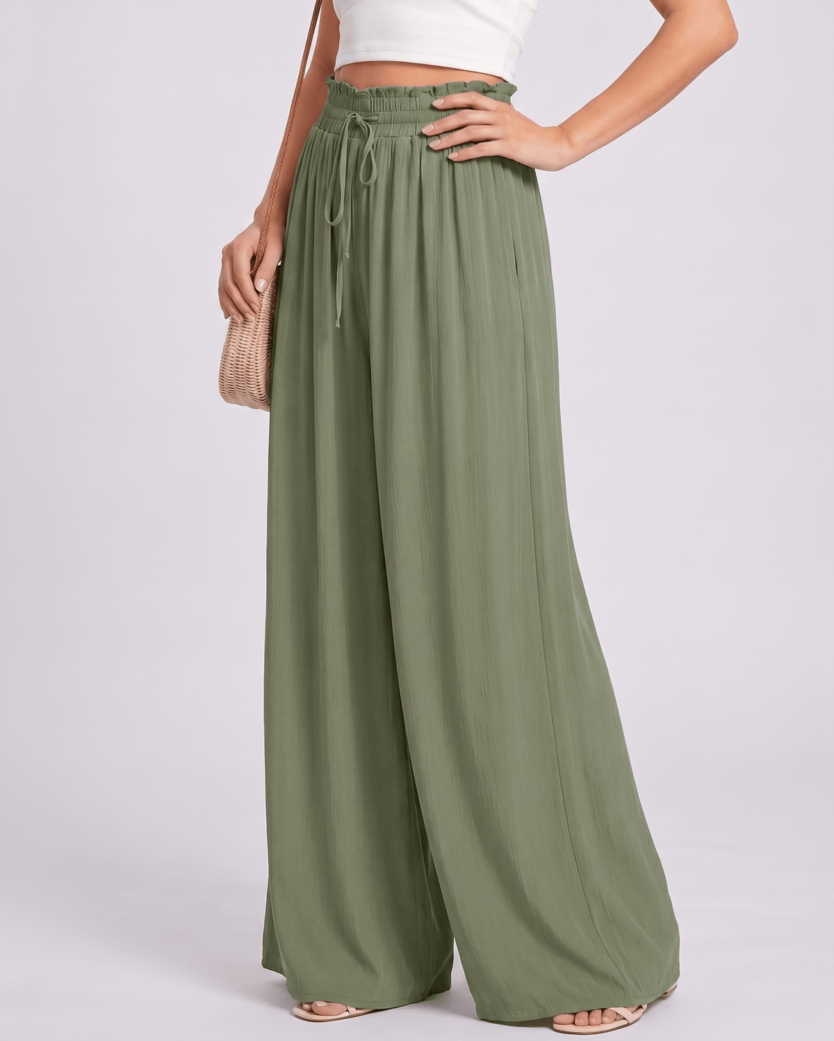 Selene Pants by Lauven — wide leg pants, high waist, casual