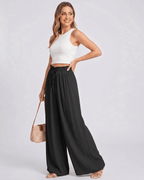 Selene Pants by Lauven — wide leg pants, high waist, casual