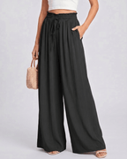 Selene Pants by Lauven — wide leg pants, high waist, casual