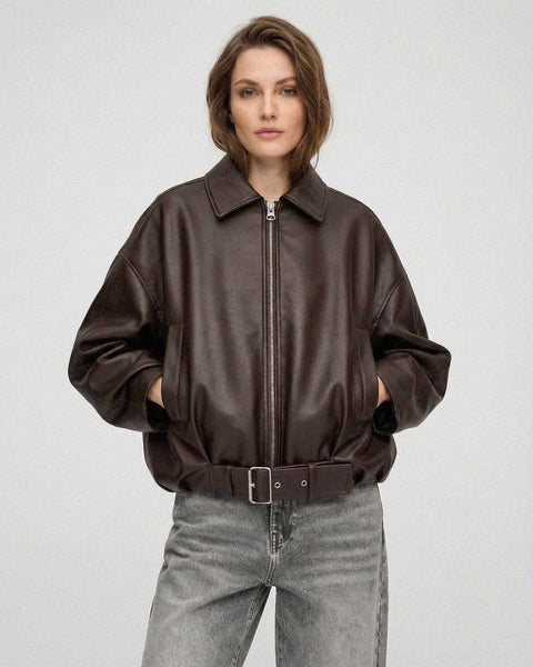 Brown Belted Jacket