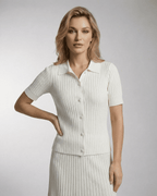 Capri Polo Shirt by Lauven - Women's Slim Knit Polo Shirt in Lightweight Summer Fabric