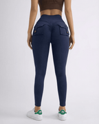 Nova Leggings by Lauven, featuring high-waist design and flattering fit with stylish back pockets.