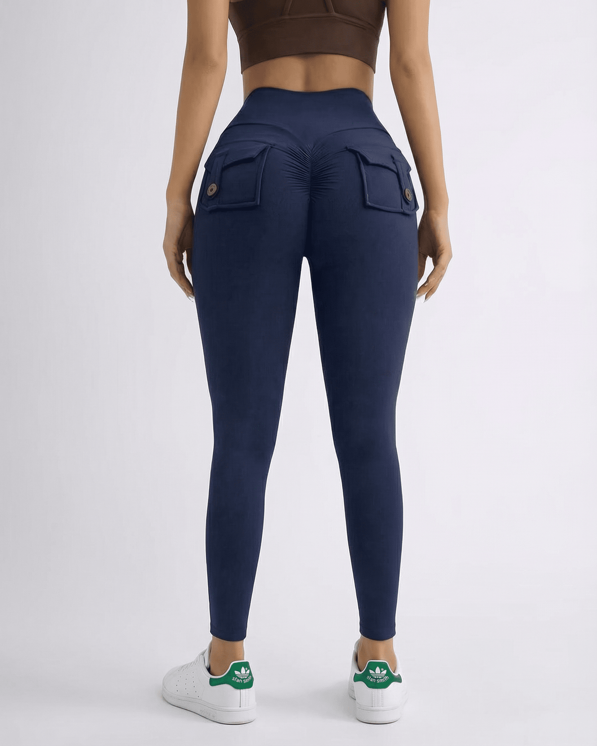 Nova Leggings by Lauven, featuring high-waist design and flattering fit with stylish back pockets.