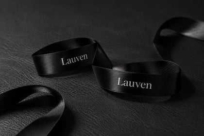 The Lauven black satin ribbon