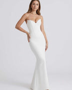 Monaco Maxi Dress featuring a strapless sweetheart neckline and mermaid silhouette from Lauven, perfect for formal occasions.