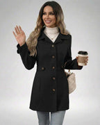 Noir Sculpt Jacket by Lauven – Women's black jacket in slim fit, offering sleek feminine silhouette.