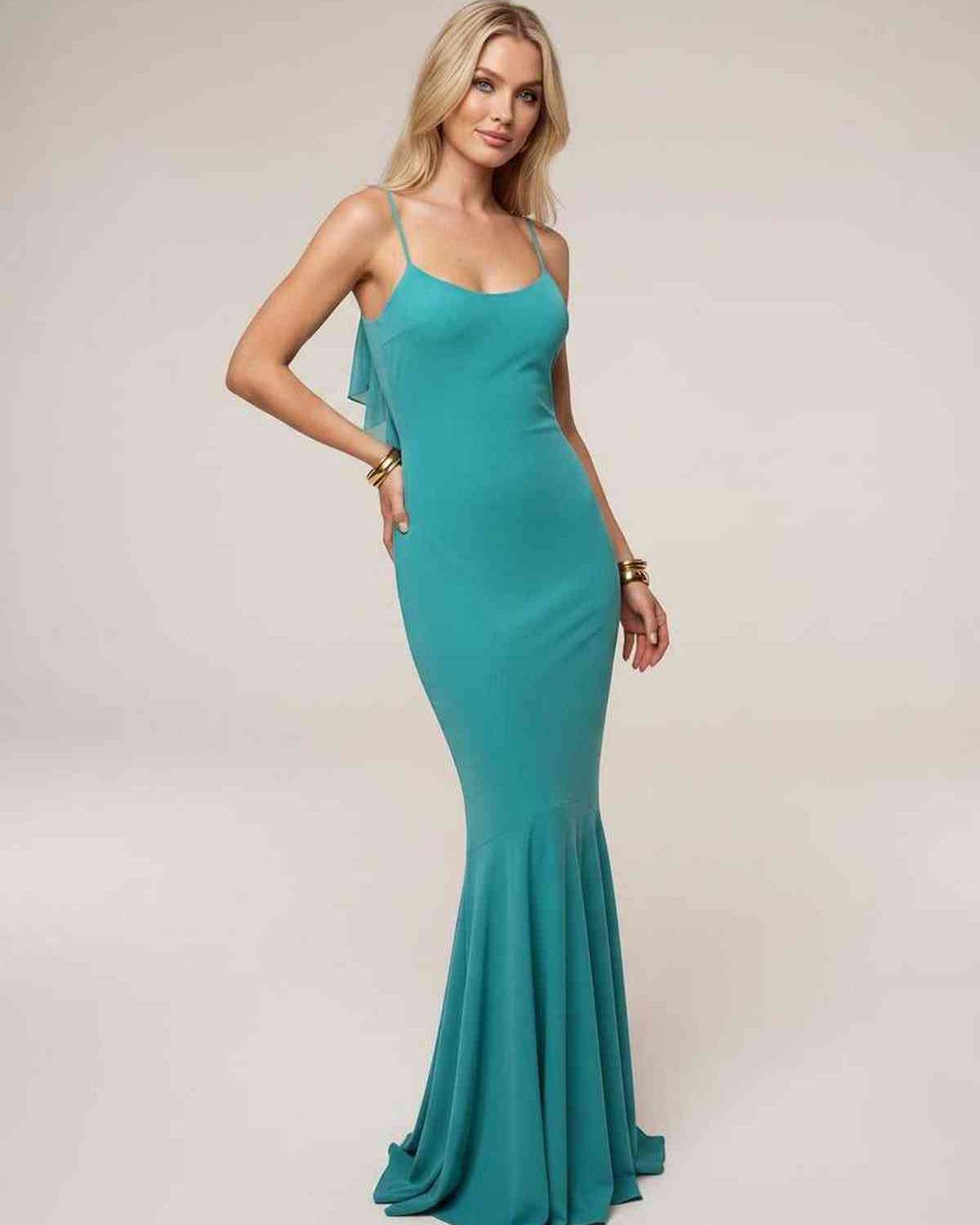 Serenna Maxi Dress by Lauven — polyester spandex sleeveless round neck bodycon maxi dress