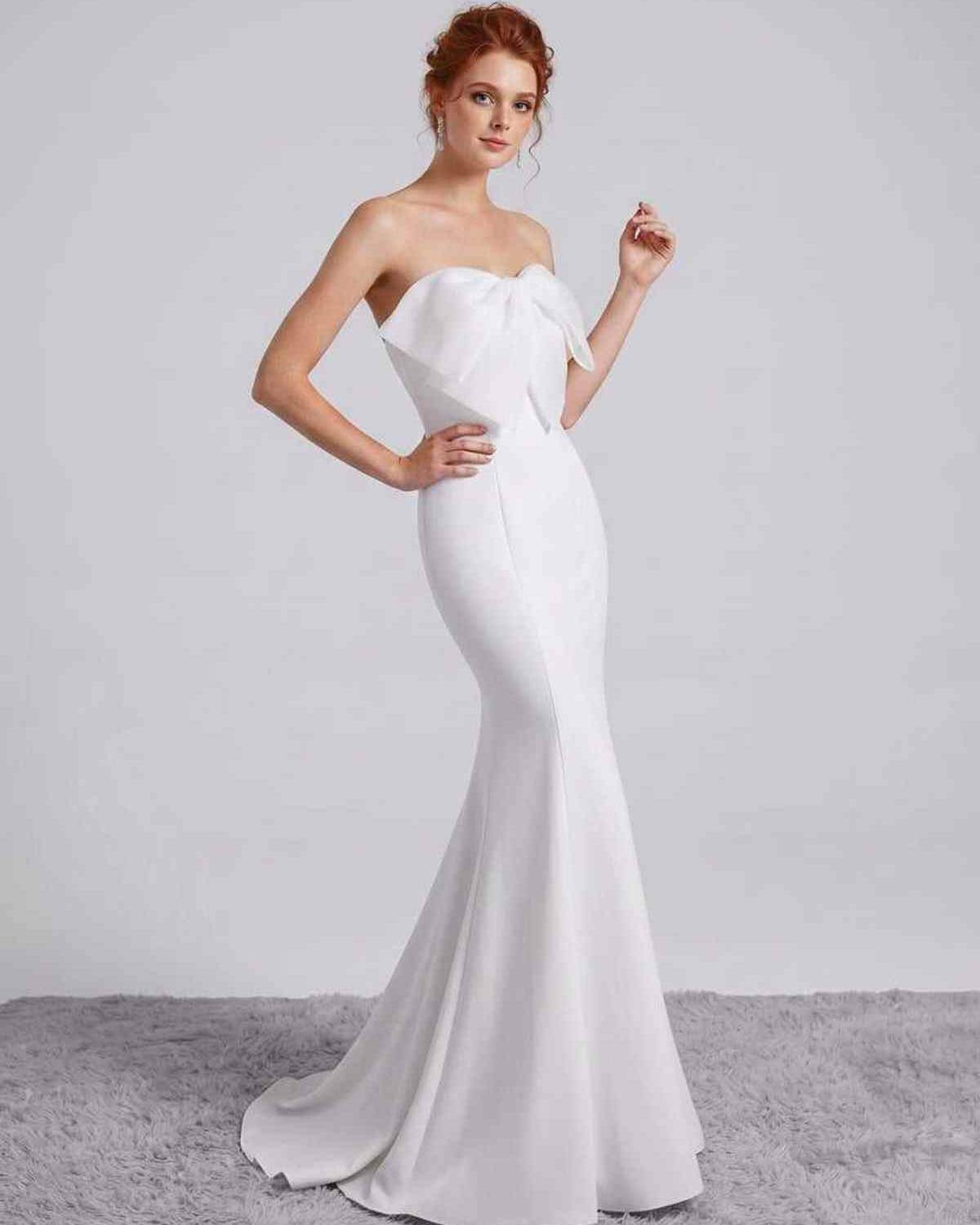 Rosabelle Maxi Dress by Lauven — polyester spandex sleeveless off-the-shoulder mermaid maxi dress