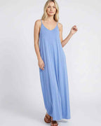 Solenne Maxi Dress by Lauven — soft stretch sleeveless V-neck relaxed A-line maxi dress