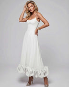 Aurelia Maxi Dress by Lauven — lightweight sleeveless scoop neck fit and flare maxi dress