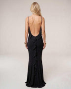 Serenna Maxi Dress by Lauven — polyester spandex sleeveless round neck bodycon maxi dress