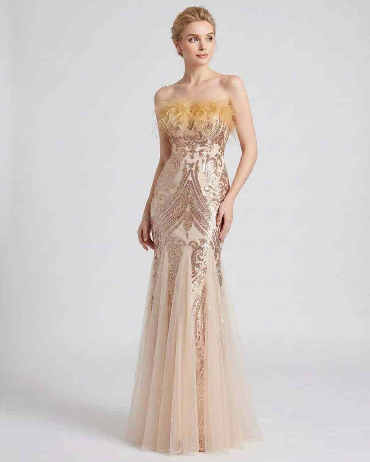 Celestia Maxi Dress by Lauven — polyester-spandex sleeveless off-the-shoulder mermaid maxi dress