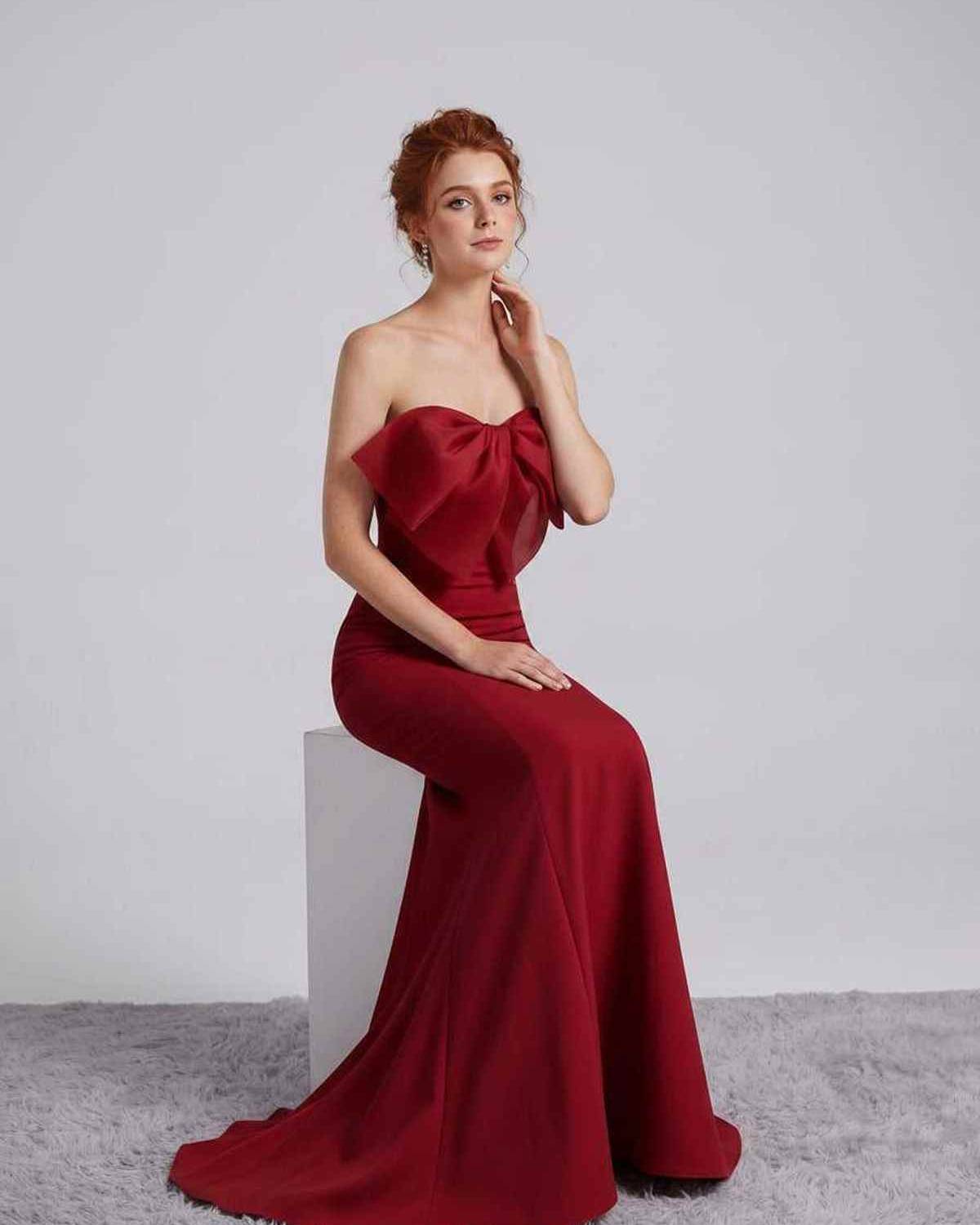 Rosabelle Maxi Dress by Lauven — polyester spandex sleeveless off-the-shoulder mermaid maxi dress