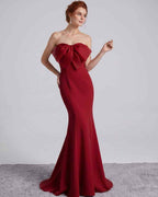 Rosabelle Maxi Dress by Lauven — polyester spandex sleeveless off-the-shoulder mermaid maxi dress