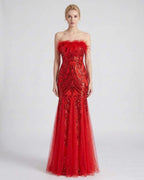 Celestia Maxi Dress by Lauven — polyester-spandex sleeveless off-the-shoulder mermaid maxi dress
