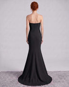 Rosabelle Maxi Dress by Lauven — polyester spandex sleeveless off-the-shoulder mermaid maxi dress