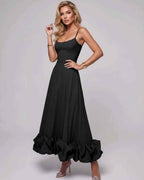 Aurelia Maxi Dress by Lauven — lightweight sleeveless scoop neck fit and flare maxi dress