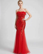 Celestia Maxi Dress by Lauven — polyester-spandex sleeveless off-the-shoulder mermaid maxi dress