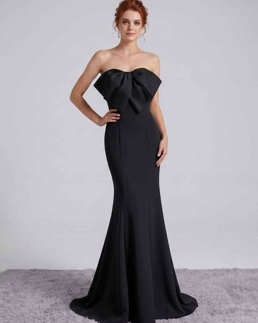 Rosabelle Maxi Dress by Lauven — polyester spandex sleeveless off-the-shoulder mermaid maxi dress