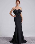 Rosabelle Maxi Dress by Lauven — polyester spandex sleeveless off-the-shoulder mermaid maxi dress