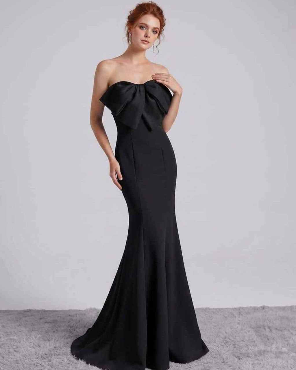 Rosabelle Maxi Dress by Lauven — polyester spandex sleeveless off-the-shoulder mermaid maxi dress