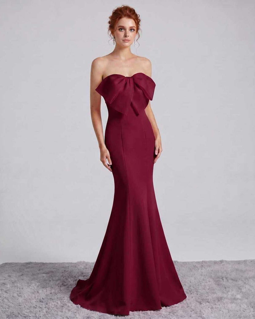 Rosabelle Maxi Dress by Lauven — purple polyester spandex sleeveless off-the-shoulder mermaid maxi dress