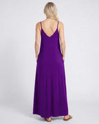 Solenne Maxi Dress by Lauven — soft stretch sleeveless V-neck relaxed A-line maxi dress