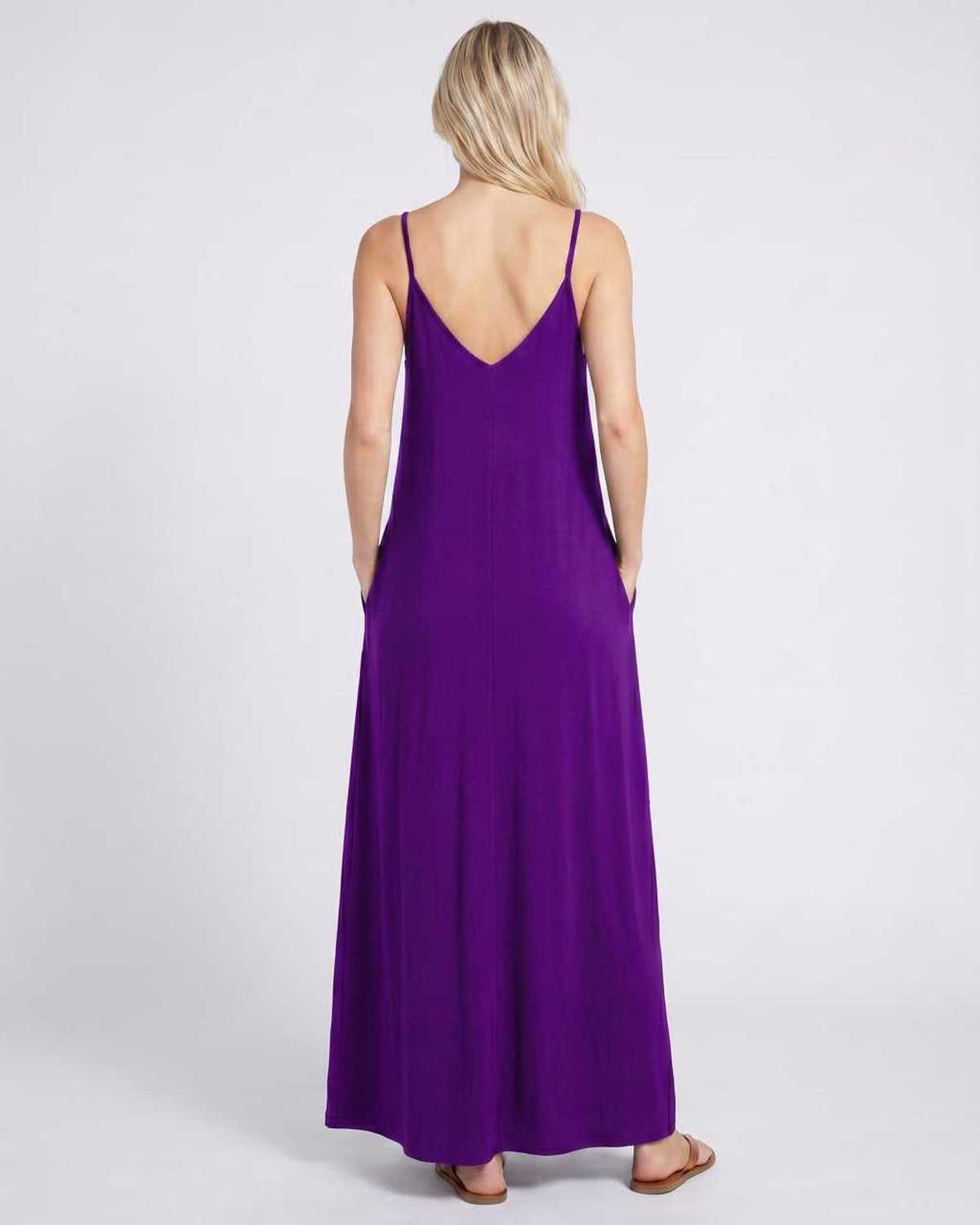 Solenne Maxi Dress by Lauven — soft stretch sleeveless V-neck relaxed A-line maxi dress