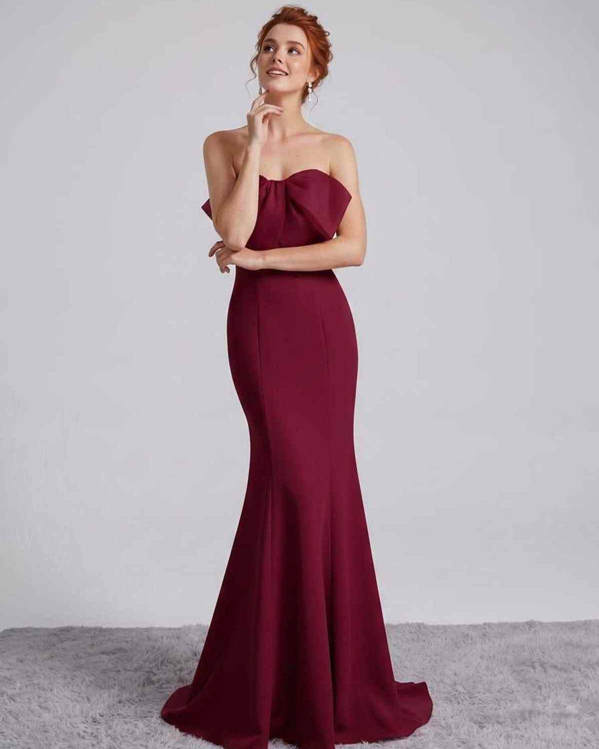 Rosabelle Maxi Dress by Lauven — polyester spandex sleeveless off-the-shoulder mermaid maxi dress
