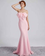 Rosabelle Maxi Dress by Lauven — polyester spandex sleeveless off-the-shoulder mermaid maxi dress