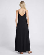 Solenne Maxi Dress by Lauven — soft stretch sleeveless V-neck relaxed A-line maxi dress