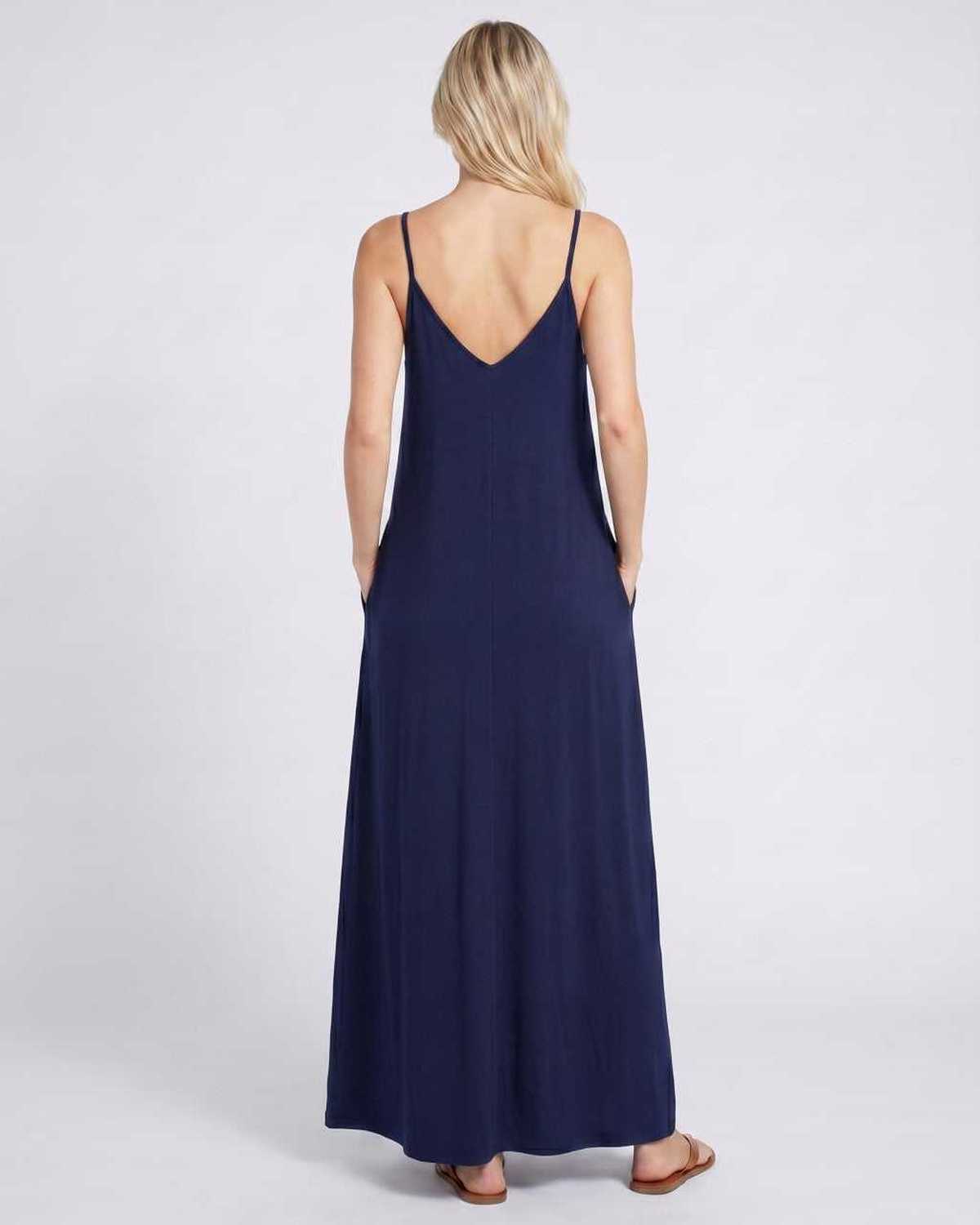 Solenne Maxi Dress by Lauven — soft stretch sleeveless V-neck relaxed A-line maxi dress