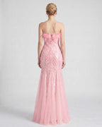 Celestia Maxi Dress by Lauven — polyester-spandex sleeveless off-the-shoulder mermaid maxi dress