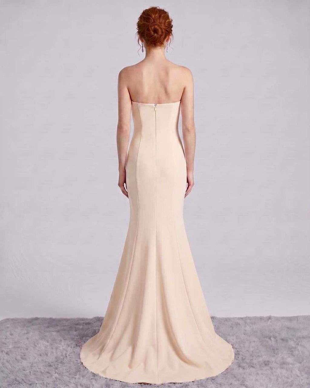 Rosabelle Maxi Dress by Lauven — polyester spandex sleeveless off-the-shoulder mermaid maxi dress