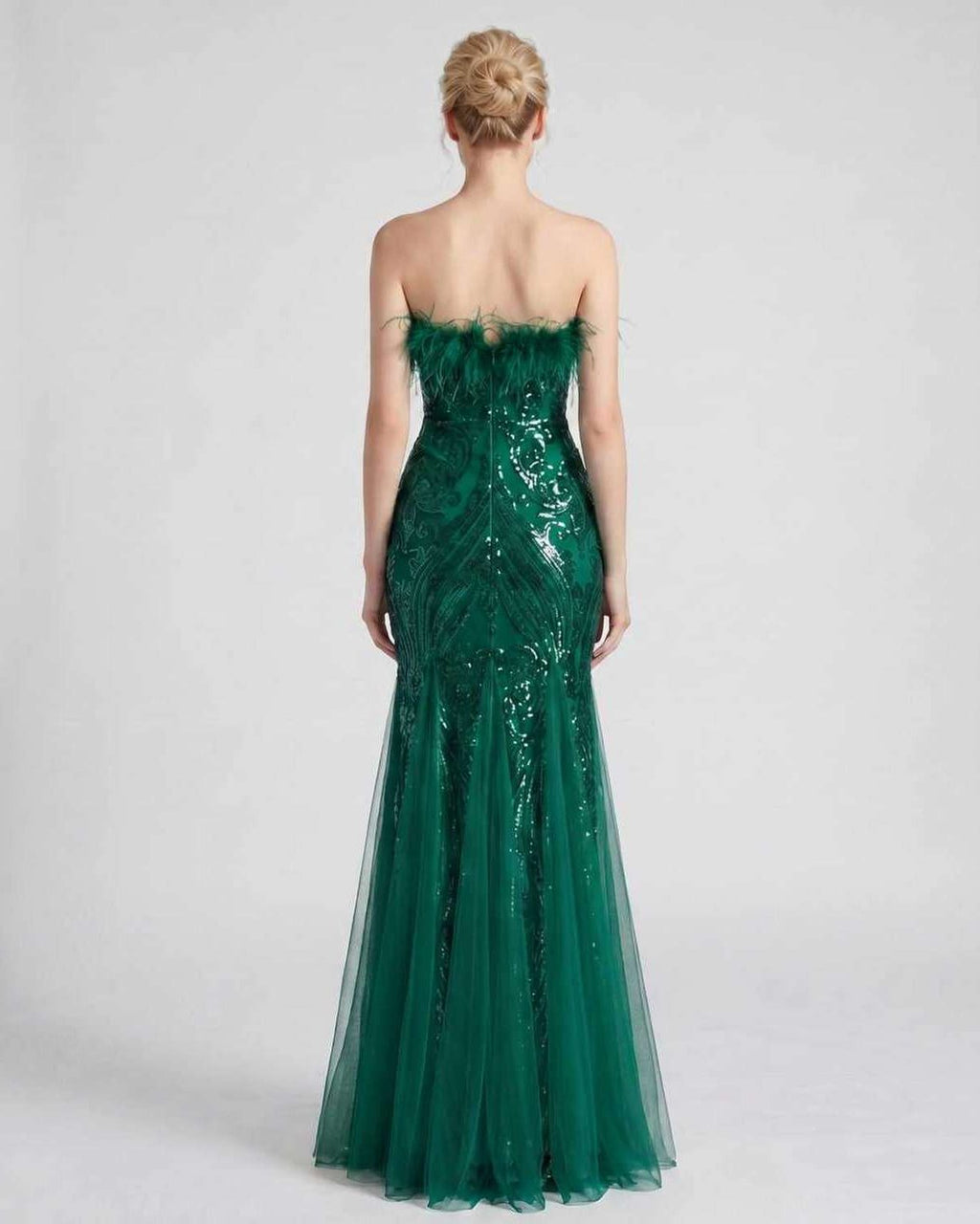 Celestia Maxi Dress by Lauven — polyester-spandex sleeveless off-the-shoulder mermaid maxi dress